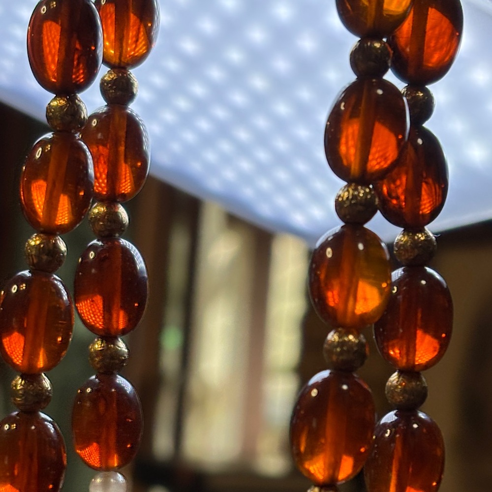 Accessocraft NYC faux amber necklace - Picture 9 of 11